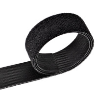 Застібка Velcro (липучка) 25 мм, ДВОСТОРОННЯ, чорна (VELCRO ONE-WRAP 25mm BLACK 330)