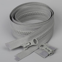  YKK Молния тракторная DA8LHD E/DA8LHD E (тип 5), разъемная, (80см), два бегунка, серая (135)