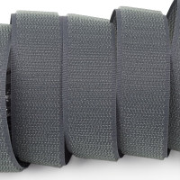 Застібка Velcro (липучка) 25 мм, ГАЧКИ, темно-сіра (F25 HH 25 dark grey 388)