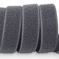 Застібка Velcro (липучка) 25 мм, ПЕТЕЛЬКИ, темно-сіра (F25 LH 25 dark grey 388)