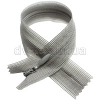 YKK Блискавка потайна (тип 2), нейлон, (60см), сірий (275)