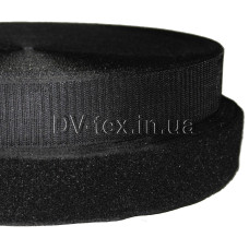Застежка Velcro (липучка) 40мм, ПЕТЕЛЬКИ, черная (12В35Г27)