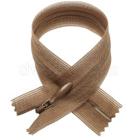 YKK Блискавка потайна (тип 2), нейлон, (60см), коричневий (033)