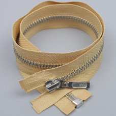 YKK Блискавка металева (тип 5) (нікель), (50см), один бігунок, роз'ємна, бежевий (167)