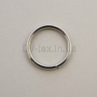 Кольцо металлическое для сумок, 20 мм, МКТ-20 (2,6*20) (8311/4342), никель