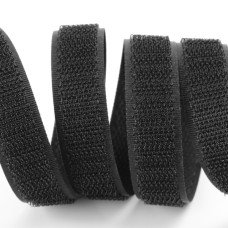 Застібка Velcro (липучка) 16 мм, ГАЧКИ, чорна (F25 HH 16 500 black 3C0)