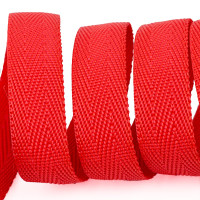 Стрічка ремінна, 20 мм, (Ялинка), червона №1043, 17-1663 (поліпропіленова) ГЗ-20-ПП