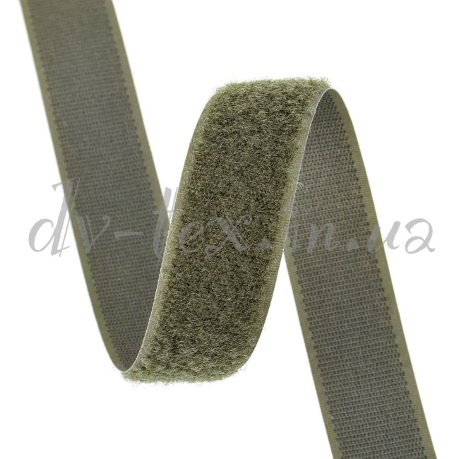 Застібка Velcro (липучка) 25 мм, ПЕТЕЛЬКИ, хакі (F25 LH 25 850 nato 6D1)