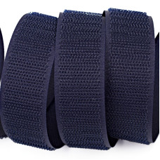 Застібка Velcro (липучка) 25 мм, ГАЧКИ, темно-синя (F25 HH 25 navy 1i5)