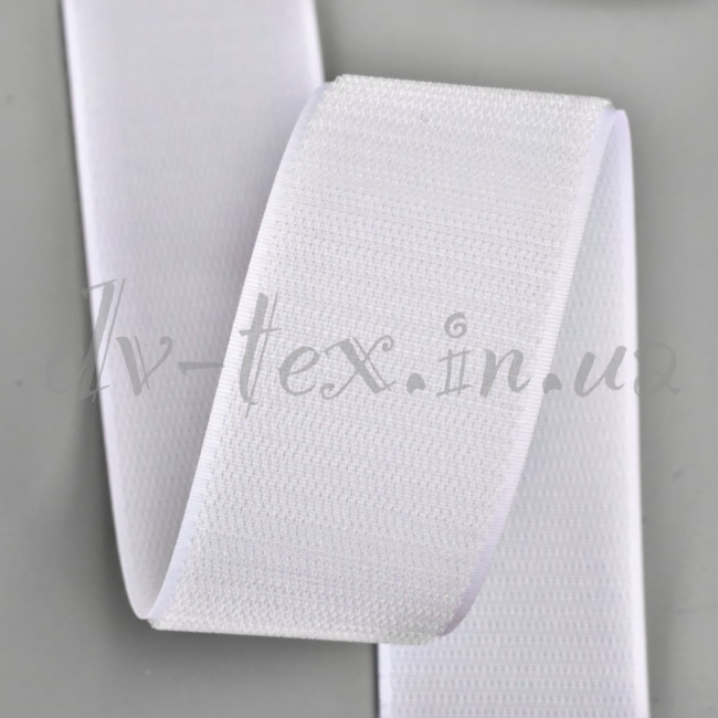 Застібка Velcro (липучка) 50 мм, ГАЧКИ, колір білий (F25 HH 50 100 white 014)