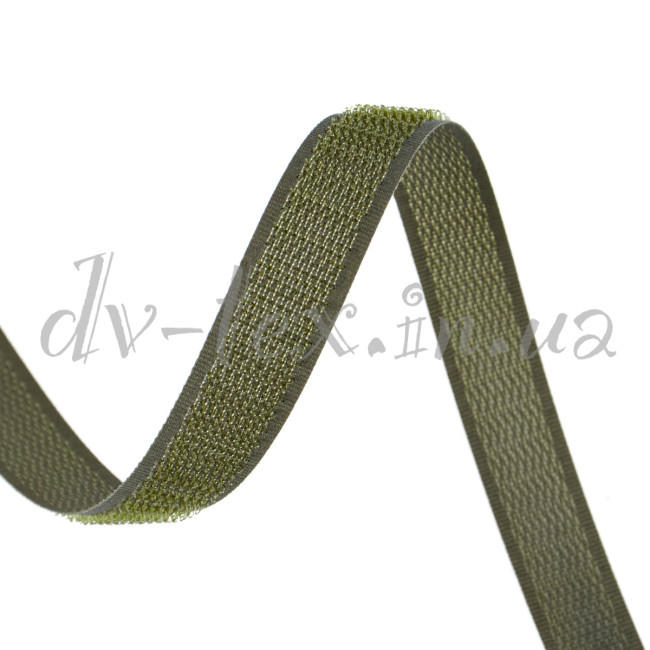 Застібка Velcro (липучка) 16 мм, ГАЧКИ, хакі (F25 HH 16 850 nato 6D1)