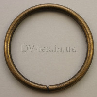 Кольцо металлическое для сумок, 51 мм, МКТ-51 (4,7*51) (8296/4327), антик