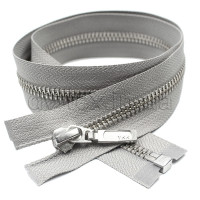 YKK Молния металлическая (тип 5) (никель), (60см), один бегунок, разъемная, серый (225)