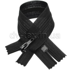 YKK Молния юбочная, спиральная, плоская DA (тип 2), (18см), черный (580)
