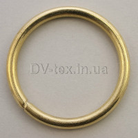 Кольцо металлическое для сумок, 39 мм, МКТ-39 (4,2*39) (8306/4337), золото