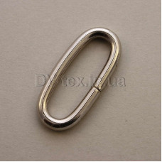 Рамка овальна металева для сумок, 27 мм МТР-27 (3,9*27*9) (8340/4371), нікель