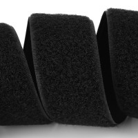 Застібка Velcro (липучка) 38 мм, ПЕТЕЛЬКИ, чорна (F25 LH 38 500 black 3С0)