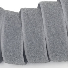 Застібка Velcro (липучка) 25 мм, ПЕТЕЛЬКИ, сіра (F25 LH 25 silver 385)
