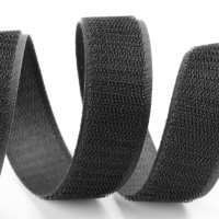 Застежка Velcro (липучка) 25мм, КРЮЧКИ, черная (12В30Г27)