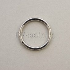 Кольцо металлическое для сумок, 20 мм, МКТ-20 (2,6*20) (8311/4342), никель