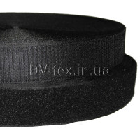 Застежка Velcro (липучка) 40мм, КРЮЧКИ, черная (12В36Г27)