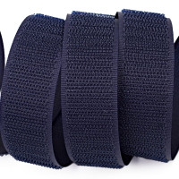 Застежка Velcro (липучка) 25 мм, КРЮЧКИ, темно-синяя (F25 HH 25 navy 1i5)