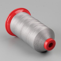 Нитки полиэстеровые Polyart №20, (1500м) серые (2220) 