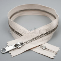 YKK Молния металлическая (тип 5) (никель), (40см), один бегунок, неразъемная, бежевый (031)