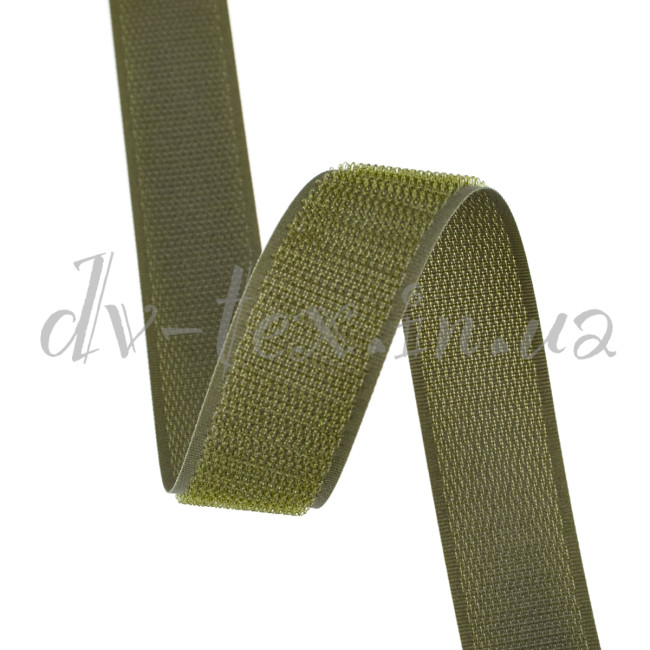 Застібка Velcro (липучка) 25 мм, ГАЧКИ, хакі (F25 HH 25 850 nato 6D1)