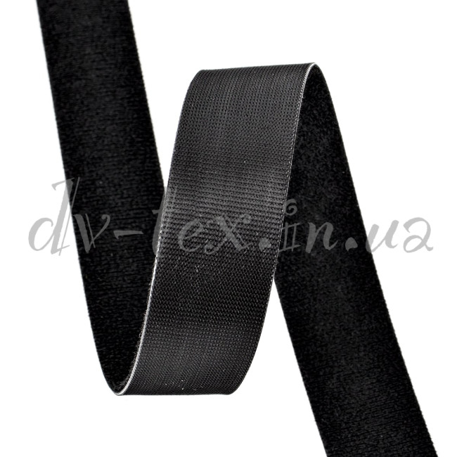 Застежка Velcro (липучка) 25 мм, ДВУХСТОРОННЯЯ, черная (VELCRO ONE-WRAP 25mm BLACK 330)