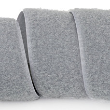 Застібка Velcro (липучка) 38 мм, ПЕТЕЛЬКИ, сіра (F25 LH 38 silver 385)