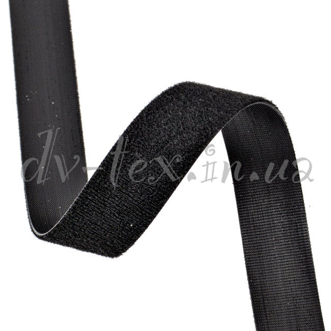 Застежка Velcro (липучка) 25 мм, ДВУХСТОРОННЯЯ, черная (VELCRO ONE-WRAP 25mm BLACK 330)