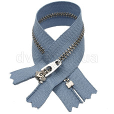 YKK Блискавка джинсова (Т-4) (нікель), (10см), блакитний (352)