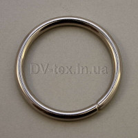 Кольцо металлическое для сумок, 36 мм, МКТ-36 (4*36) (8304/4335), никель