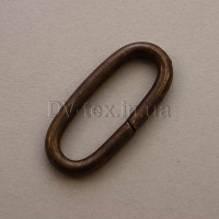 Рамка металлическая овальная для сумок, 31 мм МТР-31 (3,9*31*10) (8339/4370), антик