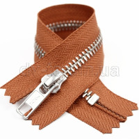 YKK Блискавка кишенькова металева (тип 5) (нікель), (18см), нероз'ємна, коричневий (079)