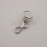 Карабин металлический 12 мм, MTКР-12 (8033/4032), никель