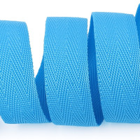 Лента ременная, 25 мм, (Ёлочка), голубая Е13895, 17-4435 (полипропиленовая) ГЗ-25-ПП