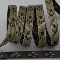 Стрічка ремінна, 10 мм для нашийників та повідців, хакі ТХ-10-ПП (лапки)