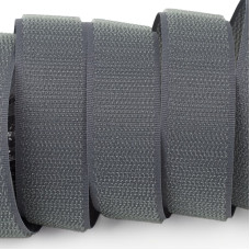 Застібка Velcro (липучка) 25 мм, ГАЧКИ, темно-сіра (F25 HH 25 dark grey 388)