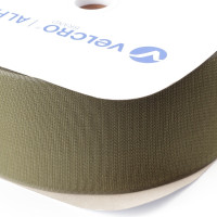 Застежка Velcro (липучка) 100 мм, КРЮЧКИ, хаки  (F25 HH 100 850 nato 6D1)