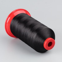 Нитки полиэстеровые Polyart №20 (1500м), черные (901)