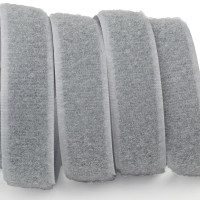 Застежка Velcro (липучка) 20 мм, ПЕТЕЛЬКИ, серая (F25 LH 20 silver 385)