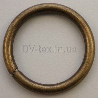 Кольцо металлическое для сумок, 38 мм, МКТ-38 (5,5*38) (4330/8299), антик