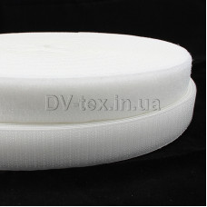 Застібка Velcro (липучка) 20мм, ПЕТЕЛЬКИ, біла (12В26Г27)
