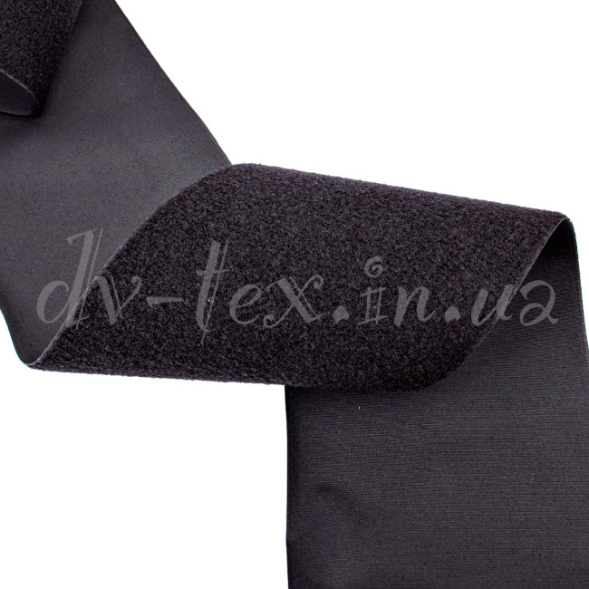 Застібка Velcro (липучка) 160 мм, ПЕТЕЛЬКИ, чорна (F25 LH 160 500 black 3С0)