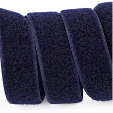 Застібка Velcro (липучка) 25 мм, ПЕТЕЛЬКИ, темно-синя (F25 LH 25 navy 1i5)