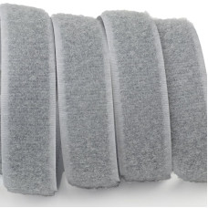 Застібка Velcro (липучка) 20 мм, ПЕТЕЛЬКИ, сіра (F25 LH 20 silver 385)
