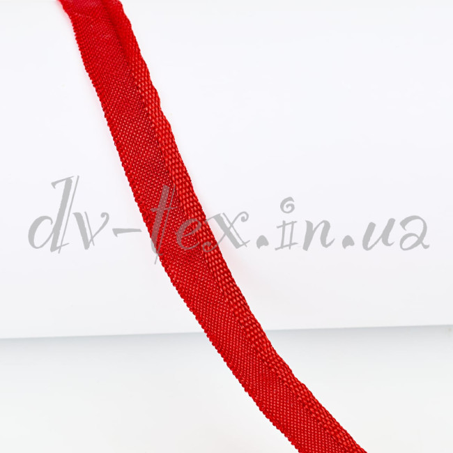 Кант вшивной, 10 мм, (полиэстеровый), УСС-10-ПЕ-3172, червоний