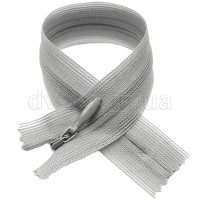 YKK Молния потайная (тип 2), нейлон, (20см), серый (225)